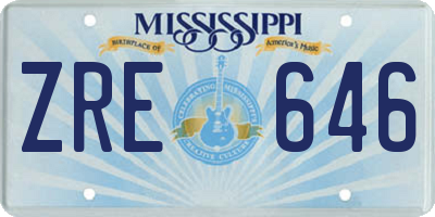 MS license plate ZRE646