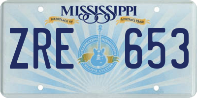 MS license plate ZRE653