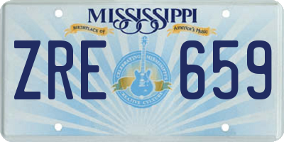 MS license plate ZRE659