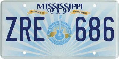 MS license plate ZRE686