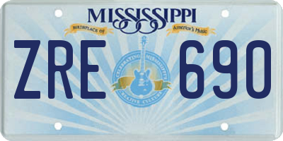 MS license plate ZRE690