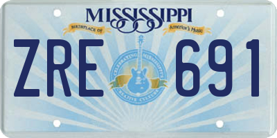 MS license plate ZRE691