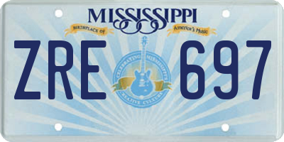 MS license plate ZRE697