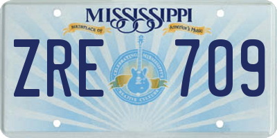 MS license plate ZRE709