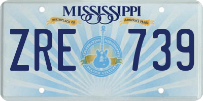 MS license plate ZRE739