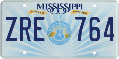 MS license plate ZRE764