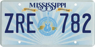 MS license plate ZRE782