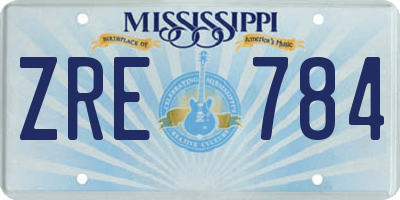 MS license plate ZRE784