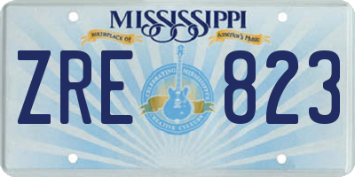 MS license plate ZRE823
