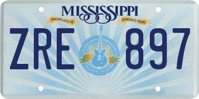 MS license plate ZRE897