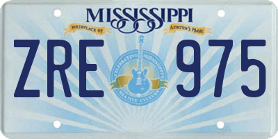 MS license plate ZRE975