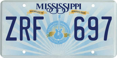MS license plate ZRF697