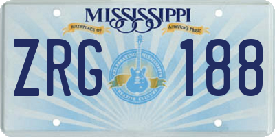 MS license plate ZRG188