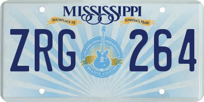 MS license plate ZRG264