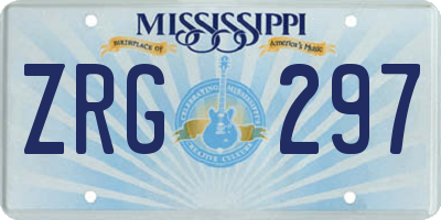 MS license plate ZRG297