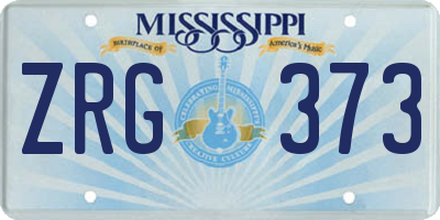 MS license plate ZRG373