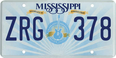 MS license plate ZRG378
