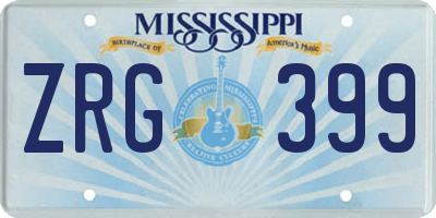 MS license plate ZRG399