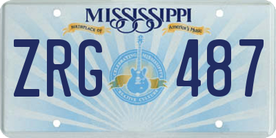 MS license plate ZRG487