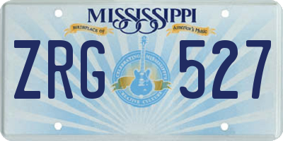 MS license plate ZRG527