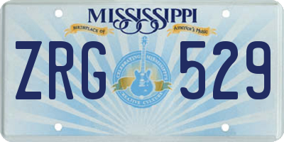 MS license plate ZRG529