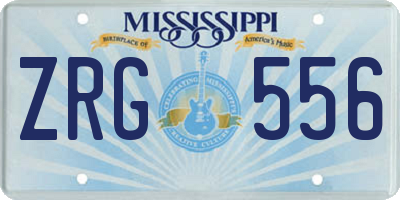 MS license plate ZRG556
