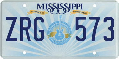 MS license plate ZRG573