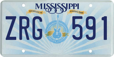 MS license plate ZRG591