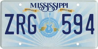 MS license plate ZRG594
