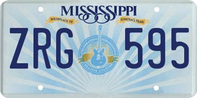 MS license plate ZRG595
