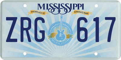MS license plate ZRG617