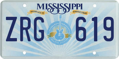 MS license plate ZRG619