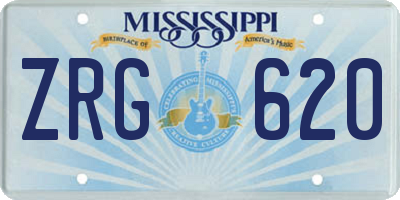 MS license plate ZRG620