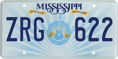 MS license plate ZRG622