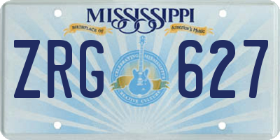 MS license plate ZRG627