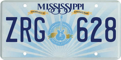 MS license plate ZRG628