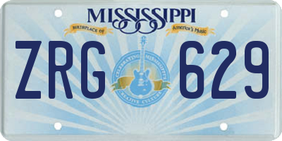 MS license plate ZRG629