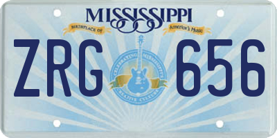 MS license plate ZRG656