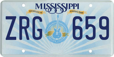 MS license plate ZRG659