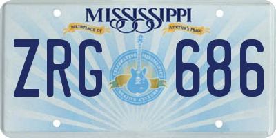 MS license plate ZRG686