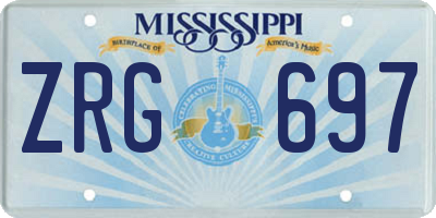 MS license plate ZRG697