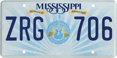 MS license plate ZRG706