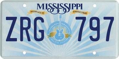 MS license plate ZRG797
