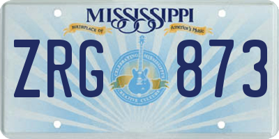 MS license plate ZRG873