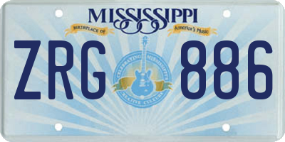 MS license plate ZRG886