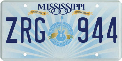 MS license plate ZRG944