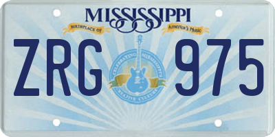 MS license plate ZRG975