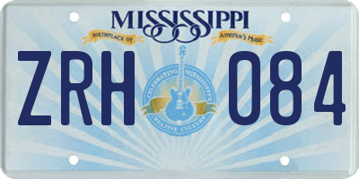 MS license plate ZRH084