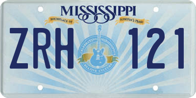 MS license plate ZRH121