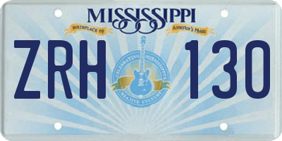 MS license plate ZRH130